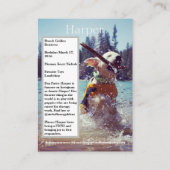 Therapy Dog Trading Kaart voor Therapy Dog Visits Contactkaartje (Achterkant)