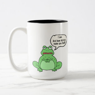 Therapy Frog mok wil weten hoe je je voelt
