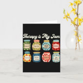 Therapy Is My Jam Therast Counselor Mental Health Kaart (Gele Bloem)