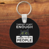 Therapy Is Not Enough - I Need To Bite People Sleutelhanger (Achterkant)