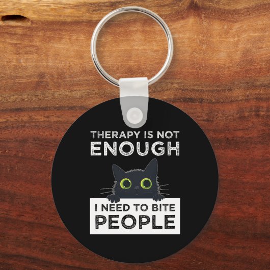 Therapy Is Not Enough - I Need To Bite People Sleutelhanger (Achterkant)
