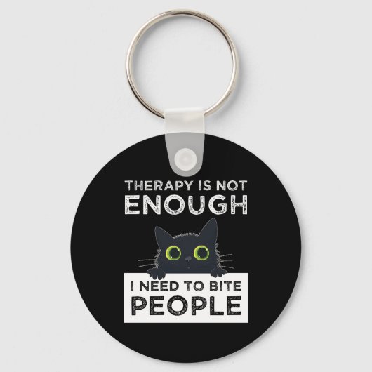 Therapy Is Not Enough - I Need To Bite People Sleutelhanger (Achterkant)