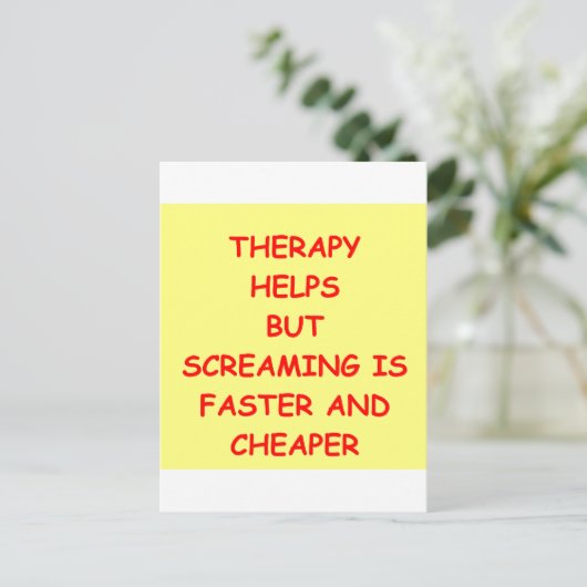 THERAPY.png Briefkaart (Staand voorkant)