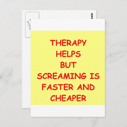 THERAPY.png Briefkaart (Voorkant / Achterkant)
