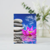 Therapy Rock Stones & Lotus Flower Briefkaart (Staand voorkant)