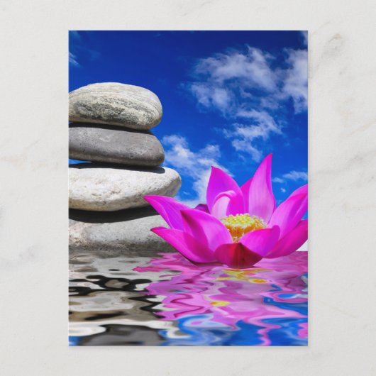 Therapy Rock Stones & Lotus Flower Briefkaart (Voorkant)