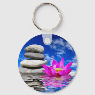 Therapy Rock Stones & Lotus Flower Sleutelhanger