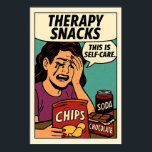 Therapy Snacks – Pop Art Emotional Comfort Poster<br><div class="desc">Vier de rommelige schoonheid van zelfzorg met deze gedurfde pop kunst muurprint met een tranende figuur omringd door chips, chocola en frisdrank. Gestyled in stripboekportretten met halftoonarcering, dramatische expressie en brutale tekst, verandert dit mode emotioneel eten in een ereteken. Perfect voor keukens, slaapzalen of creatieve ruimtes die comfort, chaos en...</div>