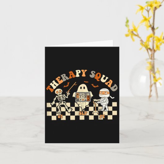 Therapy Squad Slp Ot Pt Ghost Halloween Nurse Cost Kaart (Gele Bloem)