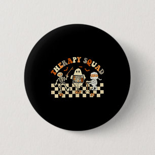 Therapy Squad Slp Ot Pt Ghost Halloween Nurse Cost Ronde Button 5,7 Cm