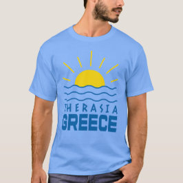 Therasia Griekenland Sunshine en Zee Mannen T-shirt
