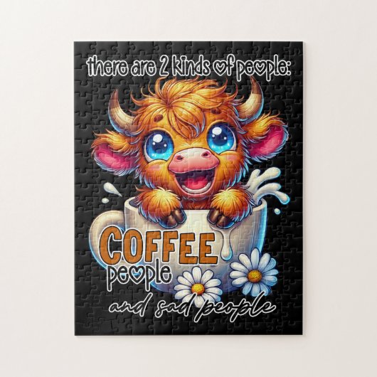 There Are 2 Kinds of People Coffee People and Sad  Legpuzzel (Verticaal)