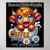 There Are 2 Kinds of People Coffee People and Sad Poster (Voorkant)