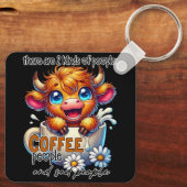 There Are 2 Kinds of People Coffee People and Sad  Sleutelhanger (Achterkant)
