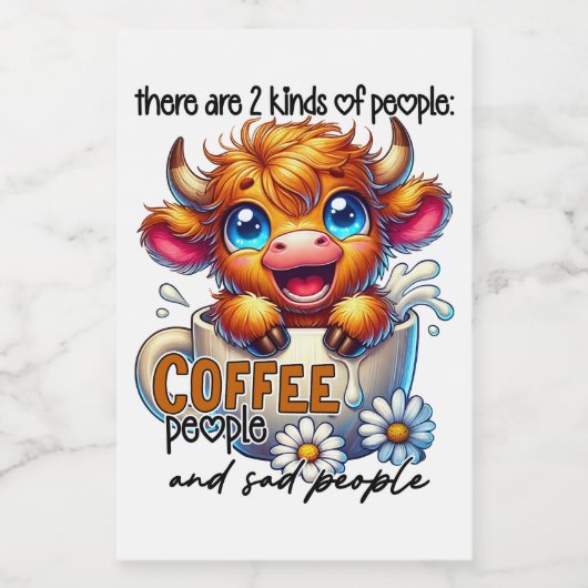 There Are 2 Kinds of People Coffee People and Sad  Voedselcontainer Etiket (Enkel label)