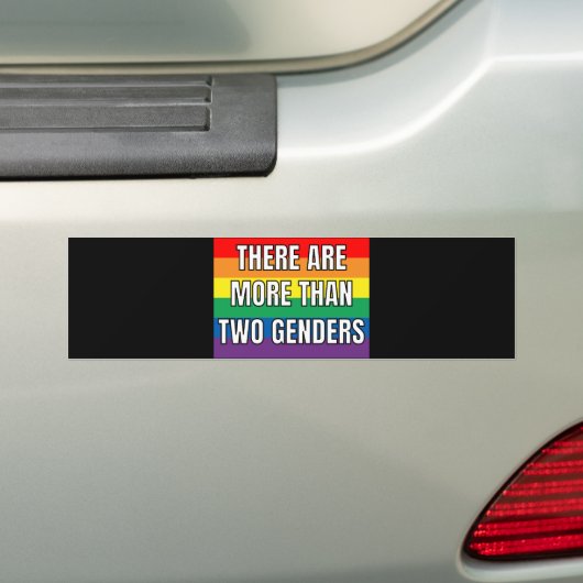 There Are More Than Two Genders Bumpersticker (Op auto)