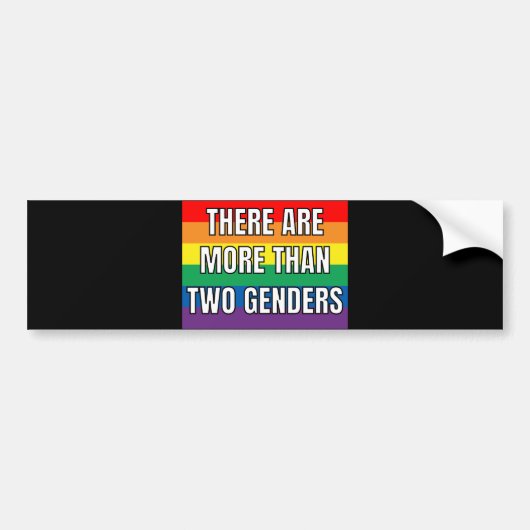 There Are More Than Two Genders Bumpersticker (Voorkant)