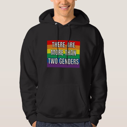 There Are More Than Two Genders Hoodie (Voorkant)