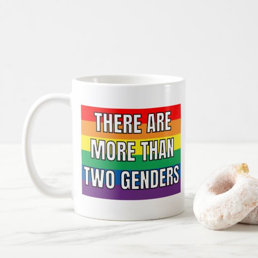 There Are More Than Two Genders Koffiemok (Met donut)