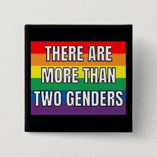 There Are More Than Two Genders Vierkante Button 5,1 Cm