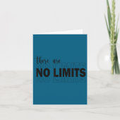 There Are No Limits Mindset Motivation Black  Kaart (Voorkant)