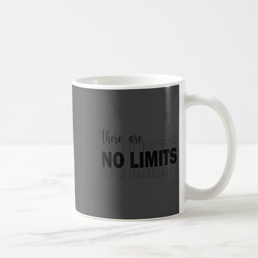 There Are No Limits Mindset Motivation Black Koffiemok (Rechts)