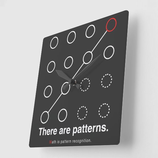 There_are_patterns Vierkante Klok (Hoek)