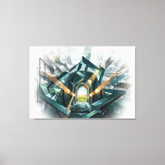 "There is a Great Storm Here..." Canvas Afdruk