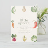 There is a Little Sprout on the Way Baby Shower Kaart (Staand voorkant)