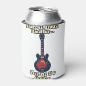 There is always time for playing the guitar blikjeskoeler (Blikje Voorkant)