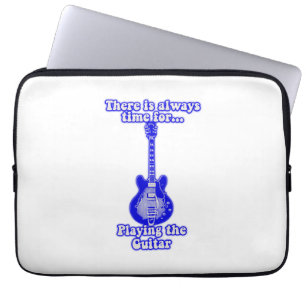 There is always time for playing the guitar blue. laptop sleeve