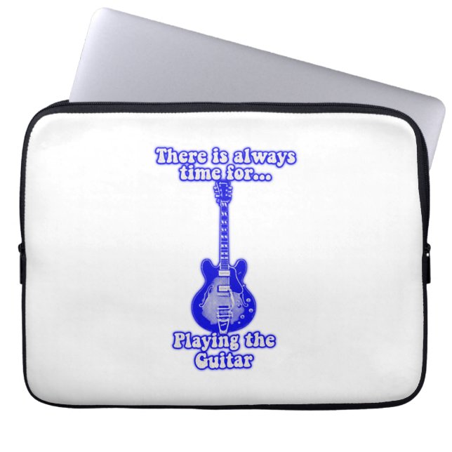 There is always time for playing the guitar blue. laptop sleeve (Voorkant)