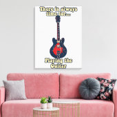 There is always time for playing the guitar canvas afdruk (Insitu (Woonkamer))