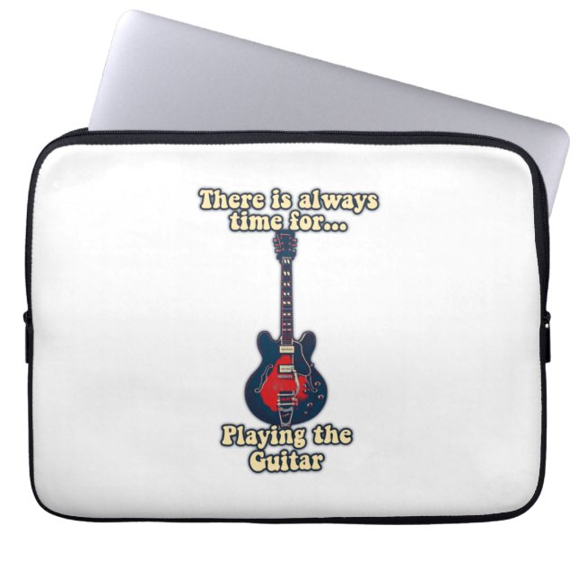 There is always time for playing the guitar laptop sleeve (Voorkant)