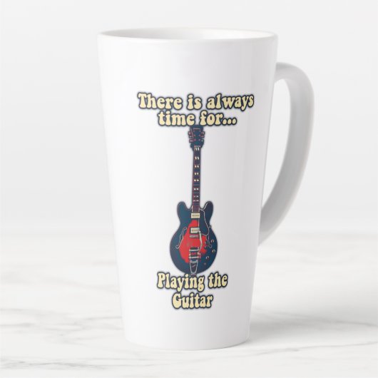 There is always time for playing the guitar latte mok (Rechterhoek)