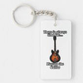There is always time for playing the guitar. retro sleutelhanger (Voorkant)