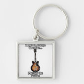 There is always time for playing the guitar. retro sleutelhanger (Voorkant)