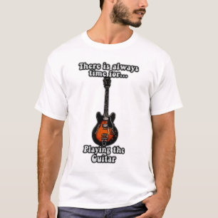 There is always time for playing the guitar. retro t-shirt