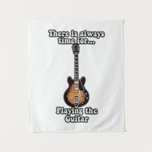 There is always time for playing the guitar. retro wandkleed (Voorkant)