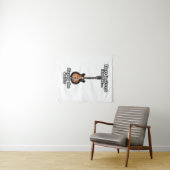 There is always time for playing the guitar. retro wandkleed (In Situ (horizontaal))