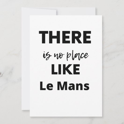 there is no place like Le Mans Bedankkaart (Voorkant)