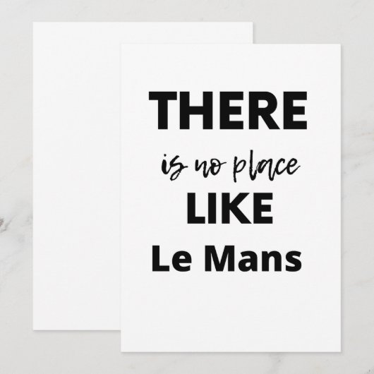 there is no place like Le Mans Bedankkaart (Voorkant / Achterkant)