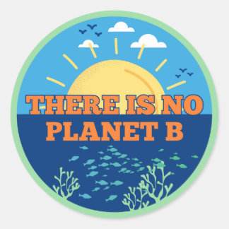 There is no Planet B, Climate Change Ronde Sticker