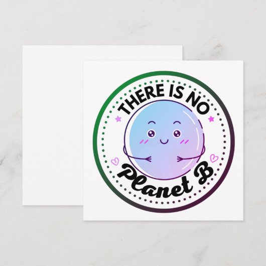 There is no planet B earth blue purple  (Voorkant / Achterkant)