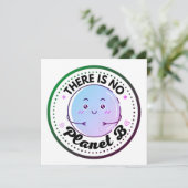 There is no planet B earth blue purple (Staand voorkant)