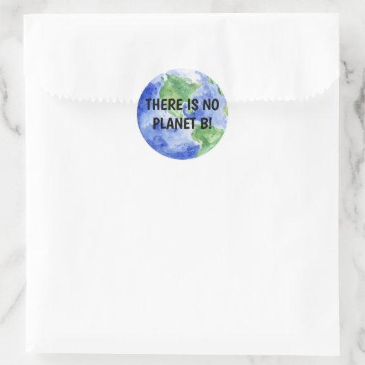 There is NO Planet B Ronde Sticker (Tas)