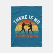 There Is No Tomorrow, Boxing Motivation,retro Boxi Fleece Deken (Voorkant)