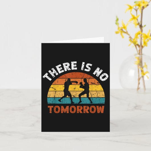 There Is No Tomorrow, Boxing Motivation,retro Boxi Kaart (Gele Bloem)