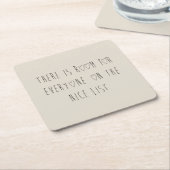 There is room for everyone on the nice list kartonnen onderzetters (Schuin)