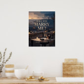 There’s One Question Romantic Marriage Proposal Poster (Keuken)